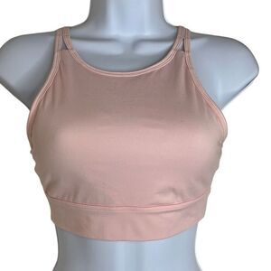 Balance Athletica Pink Strappy Back Sports Bra Small Gym Yoga Workout Athleisure
